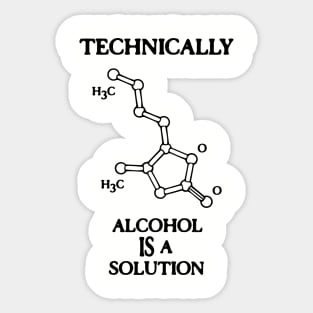 Alcohol IS a Solution Sticker